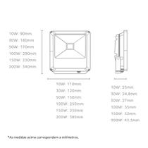 Refletor Led Elgin 150W 6500K Preto Refletor Led Elgin 150W 6500K Preto