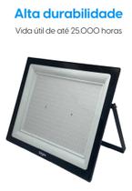 Refletor Led Elgin Alta Potência Preto Externo 500w Refletor Led Elgin Alta Potência Preto Externo 500w