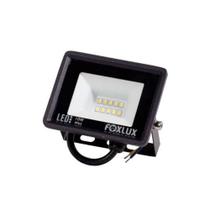 Refletor Led Foxlux 10w 3000k Bivolt Preto