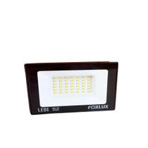 Refletor Led Foxlux Bivolt 50w 3000k Preto Refletor Led Foxlux Bivolt 50w 3000k Preto