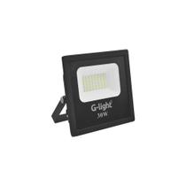 Refletor LED G-light Slim 30W 3000K IP65 Preto