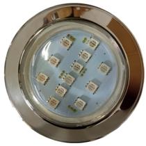 Refletor LED Grande SMD RGB 3,5W Inox - Brustec Refletor LED Grande SMD RGB 3,5W Inox - Brustec