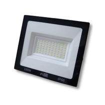 Refletor Led Holofote 100W Biv IP66 Branc 6500k Prova D'agua - LED TRIANGULO