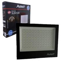 Refletor Led Holofote 100w Branco Frio 6500k Ip66 Slim Avant Refletor Led Holofote 100w Branco Frio 6500k Ip66 Slim Avant