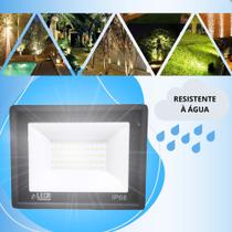Refletor Led Holofote 100W Branco Frio Biv IP66 Prova D'agua