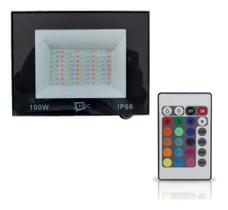 Refletor Led Holofote 100w Rgb Colorido Bivolt Ip66 Refletor Led Holofote 100w Rgb Colorido Bivolt Ip66