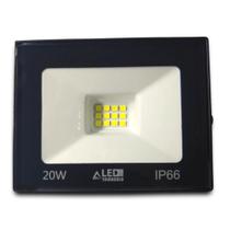 Refletor Led Holofote 20W Biv IP65 Branco Frio Prova D'agua - LED TRIÂNGULO