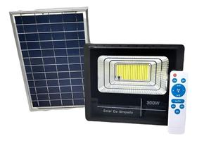 Refletor Led Holofote 300W Placa Solar Bateria Prova Dágua C