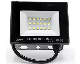 Refletor led holofote 30w 6500k luz branca fria duramax áreas externas