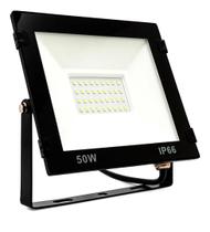 Refletor Led Holofote 50w Slim Resistente Água Branco Frio - Super Led