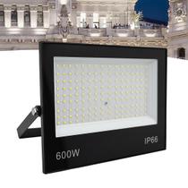 Refletor Led Holofote 600w Ip66 Bivolt Forte Luz Branco Frio