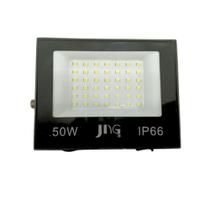 Refletor LED JNG 50W Luz Branca 6500K IP66 Bivolt para Áreas Externas