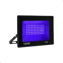 Refletor LED Luz Negra Ultravioleta 100W IP66 Bivolt Refletor LED Luz Negra Ultravioleta 100W IP66 Bivolt