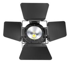 Refletor Led Par 64 Cob 200W Branco 3000K 6000K Com Barndoor