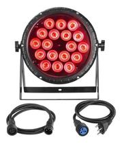 Refletor Led Par 64 Rgbwa-Uv 18 Leds De 18W Dmx Ip65 Bivolt