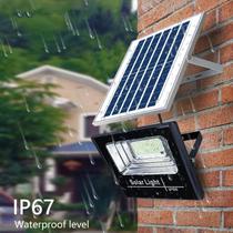 Refletor Led Placa Solar Holofote 50W Bateria Prova Dágua