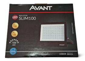 Refletor Led.Slim 100w Bivolt Luz Branca 7500 lumens prova D,agua IP 66 holofote Avant