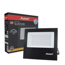 Refletor Led Slim 100w IP65 3000k Bivolt - Avant