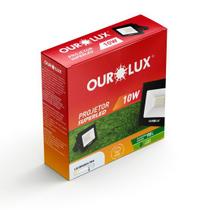 Refletor led slim 10w branca biv ourolux