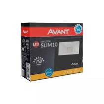 Refletor LED Slim 10w IP65 3000k Branco Quente - Avant