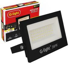 Refletor Led Slim 20W Frio 6500K IP65 Policarbonato G-Light