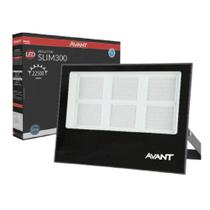 Refletor led slim 300w br6500k preto bivolt avant