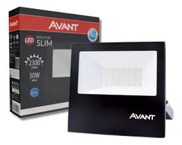 Refletor Led Slim 30w 6500k Branco Frio 127/220v Ip65 A Prova D'água Preto Cod: 259301378 Avant