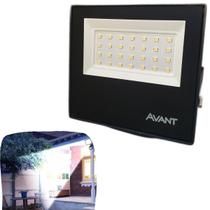 Refletor Led Slim 30w Holofote Luz Branco 6500k jardim