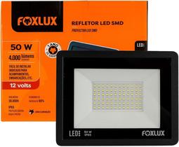Refletor Led Slim 50W 12V Preto Luz Br Foxlux Refletor Led Slim 50W 12V Preto Luz Br Foxlux
