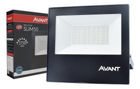 Refletor Led Slim 50w 3750lm 6500k Bivolt Ip65 Avant