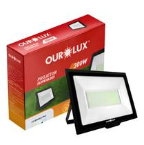 Refletor LED SLIM PRETO 6500K IP65 300 Watts BIVOLT OUROLUX Refletor LED SLIM PRETO 6500K IP65 300 Watts BIVOLT OUROLUX