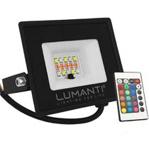 Refletor Led Smart 20W Rgb Bivolt Ip66 C/ Controle Remoto
