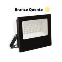 Refletor Led Smd 200w Branco Quente Casa Jardim Bivolt