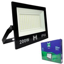Refletor LED SMD 200w Holofote Prova d'água Branco Frio 6500k Luz Branca Bivolt 110v 220v Blindado Alta Potência IP66