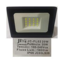 Refletor led smd 20w slim bivolt branco frio 6500k