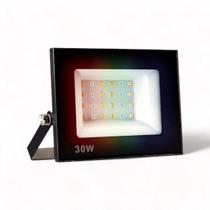 Refletor LED SMD 30W RGB Com Controle