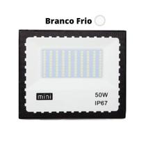 Refletor Led Smd 50w Branco Frio Casa Jardim Bivolt