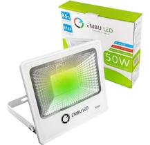 Refletor Led Smd Branco 50W Bivolt Ip66 Luz Verde Refletor Led Smd Branco 50W Bivolt Ip66 Luz Verde