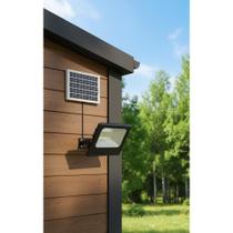 Refletor LED Solar 100W Preto IP67 Luz Branco Frio