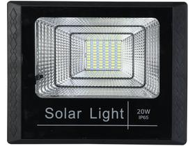 Refletor LED Solar 20W 6500K Branca - com Controle Remoto Gaya 9668