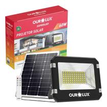Refletor led solar 60w 6500k controle remoto ourolux 03296 Refletor led solar 60w 6500k controle remoto ourolux 03296