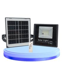 Refletor Led Solar 60w Holofote Prova D'água Com Controlador IP66 Branco Frio