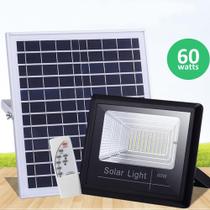 Refletor LED Solar Com Controle Remoto 60W A Prova D'água DS11285