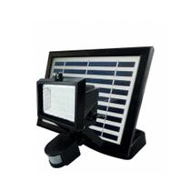 Refletor Led Taschibra Placa Solar+Sensor Presença Prime 02 Ip44 Preto Luz Branco Quente 3000K