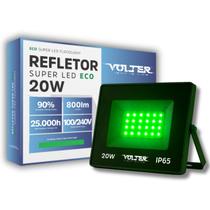 Refletor Led Volter Eco 20w Luz Verde Ip65 Preto Refletor Led Volter Eco 20w Luz Verde Ip65 Preto