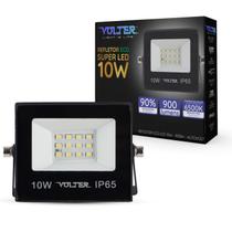 refletor led volter eco IP65 10w 6500k preto 900lm luz branco frio