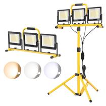 Refletor LED Wetartatty 32000 lm com tripé de 3 cabeças 120 V Refletor LED Wetartatty 32000 lm com tripé de 3 cabeças 120 V
