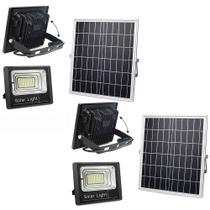 Refletor Luminaria Solar 600w Holofote Kit 6 Uni Ultra Led Resistente Iluminaçao Segurança