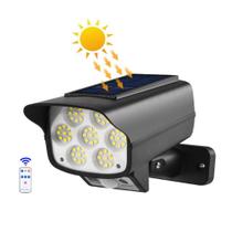 Refletor Luminária Solar 63 LEDs com Sensor de Presença, Controle Remoto, Parede Jardim Arandela Balizador Automática Se Refletor Luminária Solar 63 LEDs com Sensor de Presença, Controle Remoto, Parede Jardim Arandela Balizador Automática Se