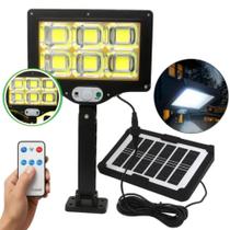 Refletor Luminária Solar LED 300W Com Sensor de Presença e Controle Remoto Sem Fio LKY0045